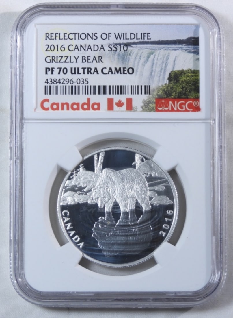 2016 Canada Grizzly Bear, NGC PF-70 UC: Bid with Vintage Auctions