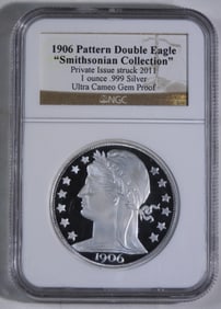 1906 Pattern Double Eagle, NGC 1oz .999 Silver