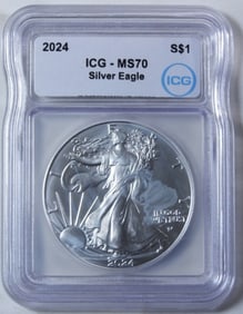 2024 Silver Eagle, ICG MS-70