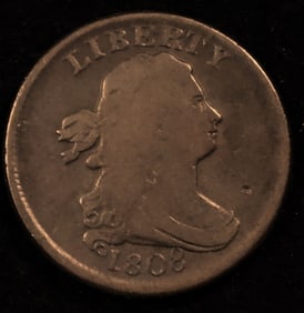 1808 Half Cent, Rotated Reverse