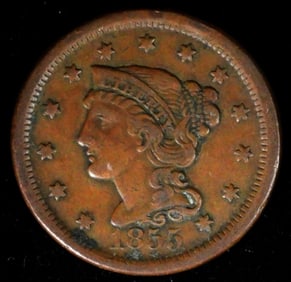 1855 Braided Hair Large Cent
