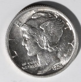 1924 Mercury Dime