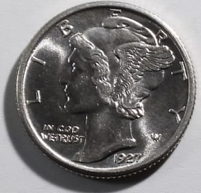 1927 Mercury Dime