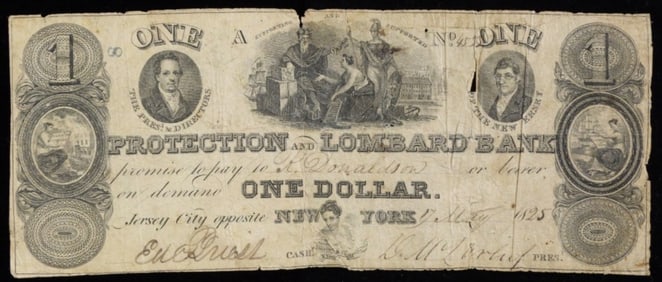 1825 $1 Treasury Note