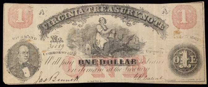 1862 $1 Treasury Note