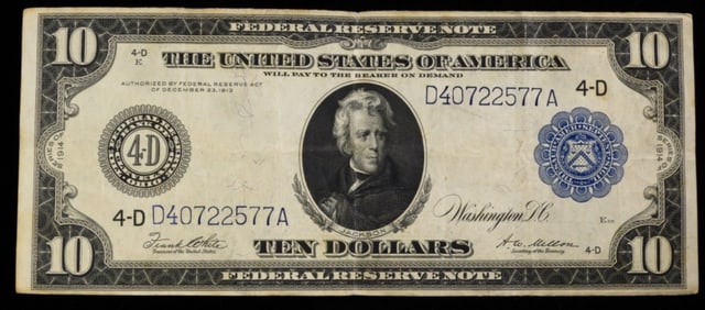 1914 $10 Federal Reserve Note