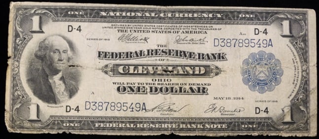 1914 $1 Cleveland Federal Reserve Note