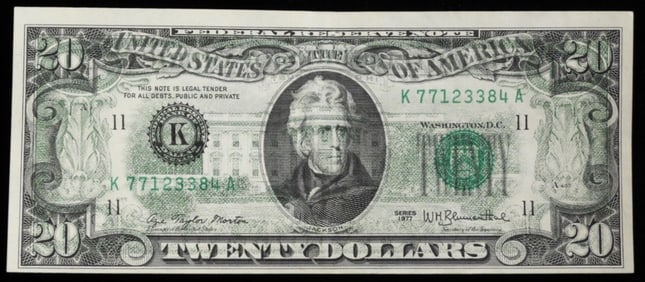 $20 Error Note- Ink Transfer Error