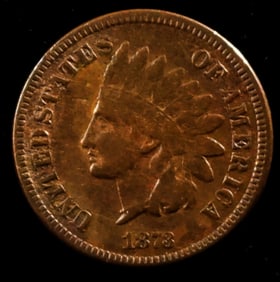 1873 Indian Head Cent- Closed