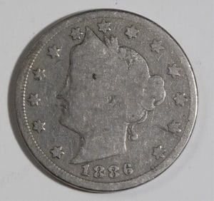 1886 "V" Nickel