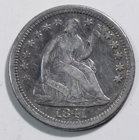 1841- O Liberty Seated Half Dime