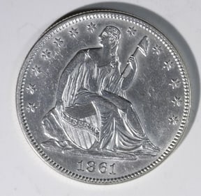 1861 Seated Half Dollar