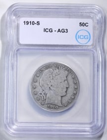 1910-S Barber Half Dollar