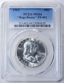 1963 Franklin Bugs Bunny Half Dollar