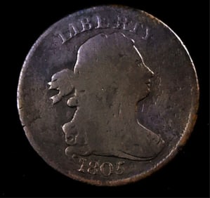 1805 Half Cent, No Stems