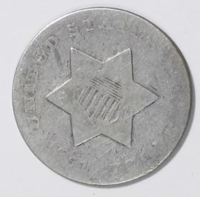 1851-O 3 Cent Nickel