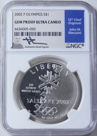 2002-P Olympics $1, NGC, Gem Proof UC
