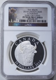 2014 Bison Canada $20, NGC PF-70