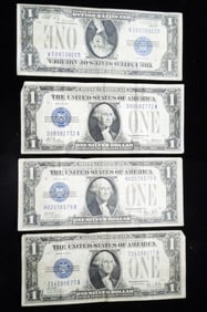 (4) 1928 $1 Silver Certs.