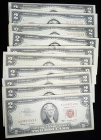 (10) $2 Red Seal Certs.