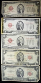 (5) $2 Red Seal Notes