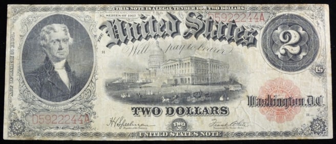 1917 $2 Legal Tender Note