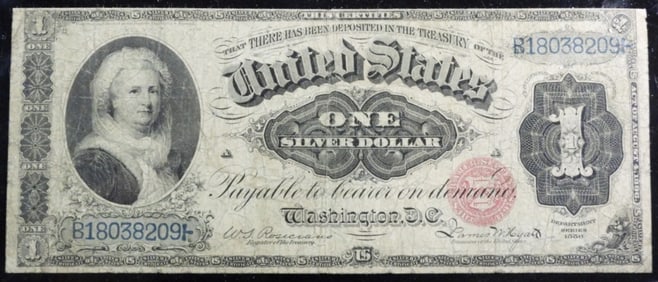 1886 $1 Silver Cert. Martha Washington Note
