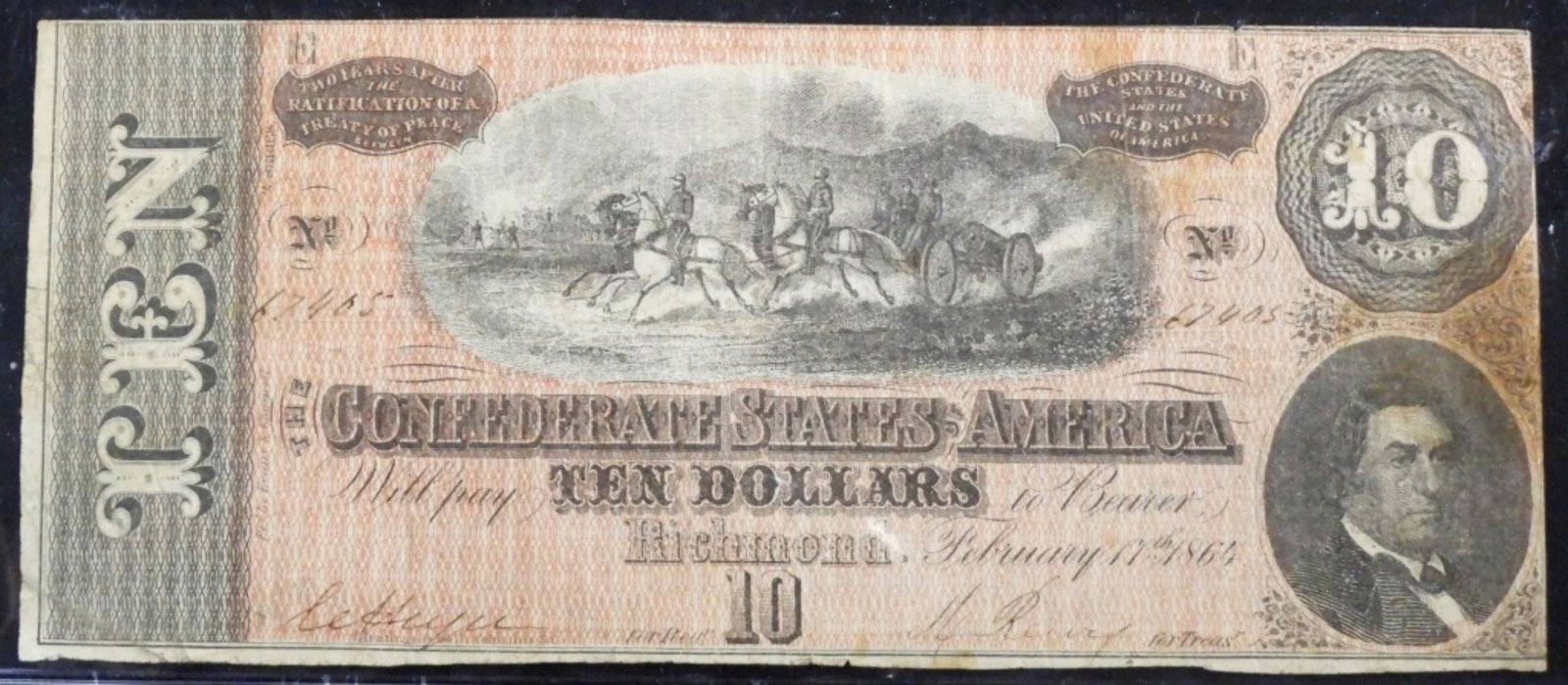 1864 $10 Confederate Note: Grab yours today!