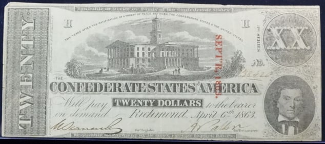 $20 Confederate Bank Note