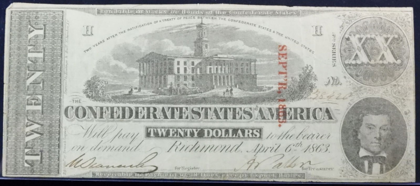 $20 Confederate Bank Note (1 of 2)