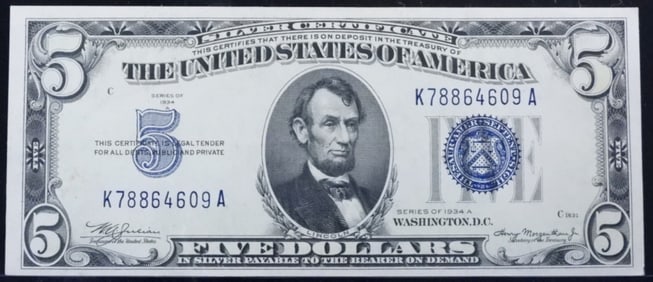 1934 $5 Silver Certificate