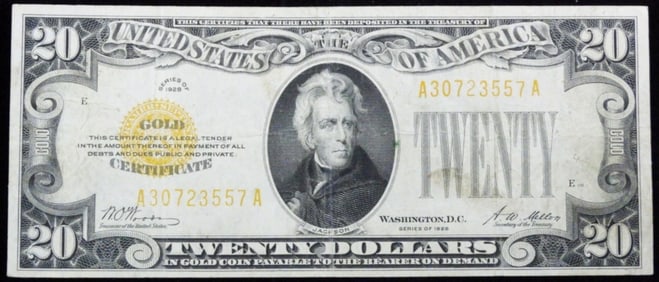 1928 $20 Gold Certificate