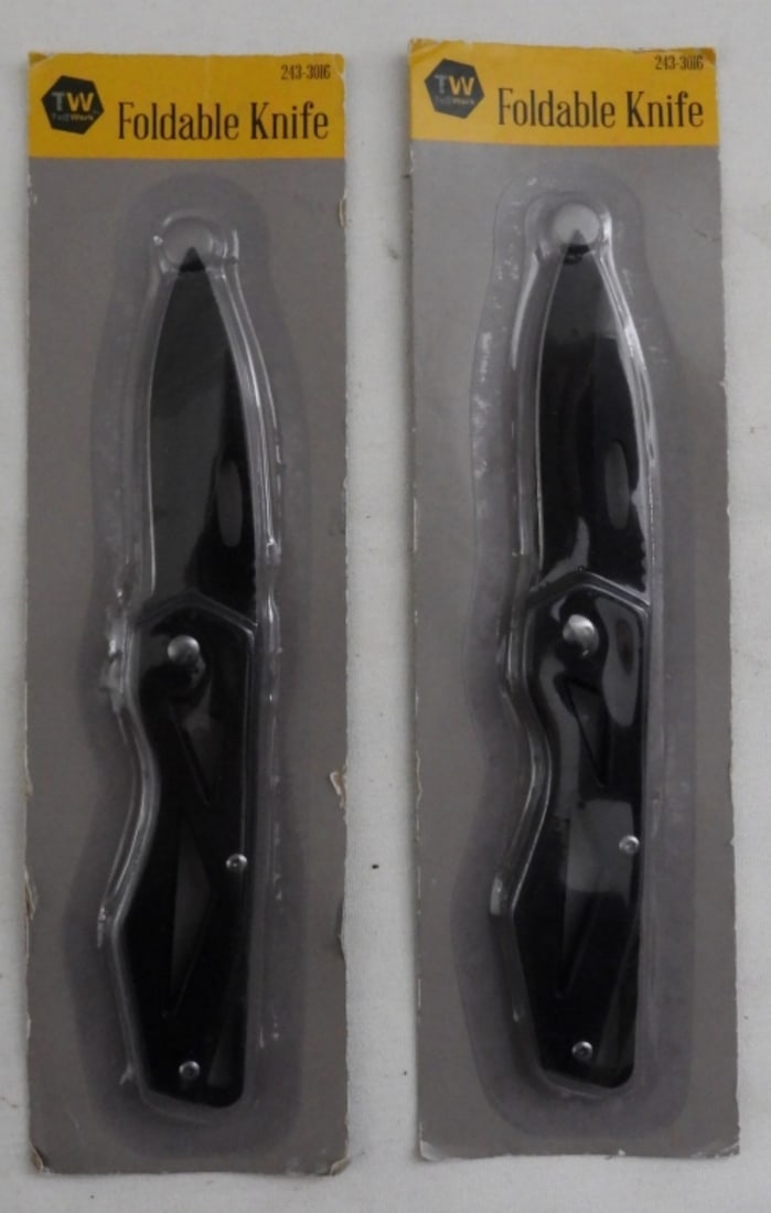 Two Tuff Work Folding Knives: Still in original packages
