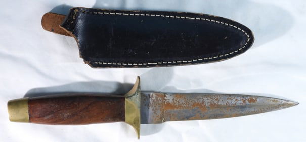 Pakistan Throwing Knife & Black Sheath Used