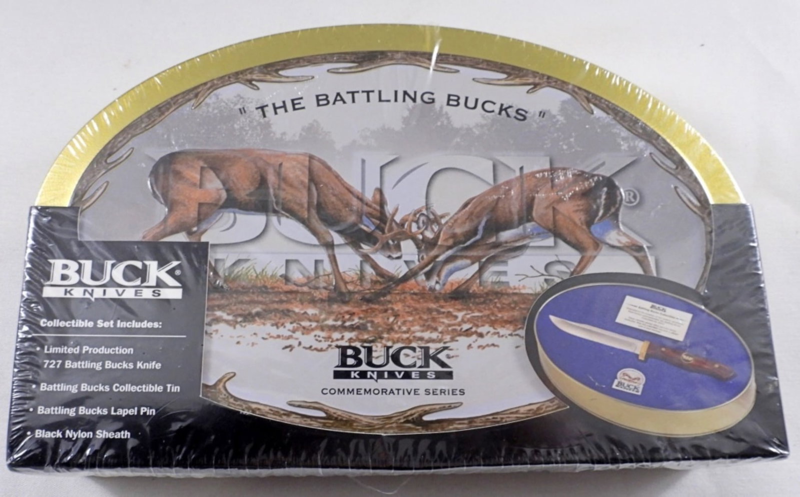 The Battling Bucks 727 Knife New In Tin: Still sealed!