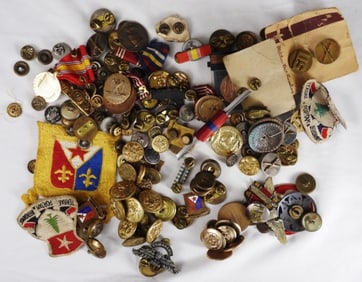 Mystery Lot Of Military pins & Patches