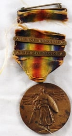 WW1 Victory Medal With (2) Battle Bars