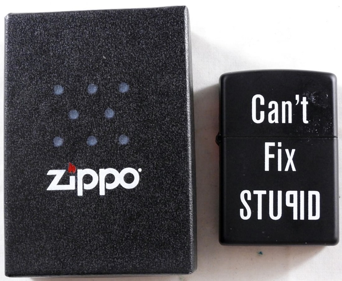 2014 Cant Fix Stupid Zippo, Sealed: Comes in a Zippo box, sealed