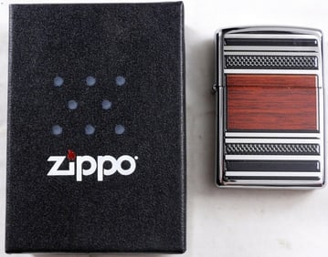 2014 Steel & Wood Zippo, Sealed