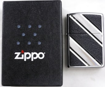 2011 Black Diagonal Diamond Zippo, Sealed