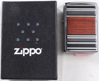 2013 Steel & Wood Zippo, Sealed