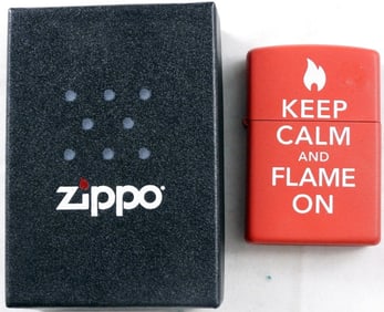 2014  Keep Calm & Flame On Zippo, Sealed