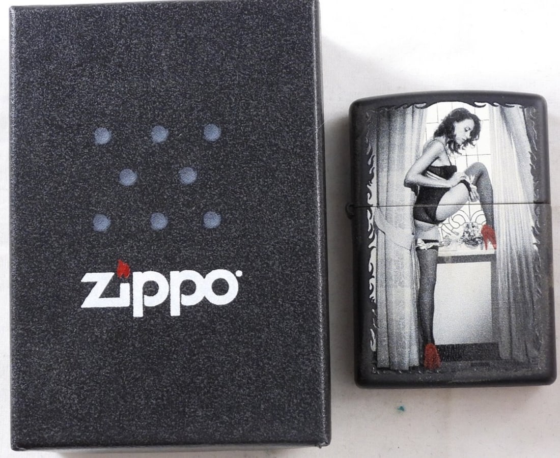 2013 Sexy Leg On Window Zippo, Sealed: Comes in a Zippo box, sealed