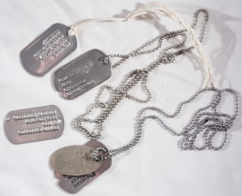 (4) Dog Tags