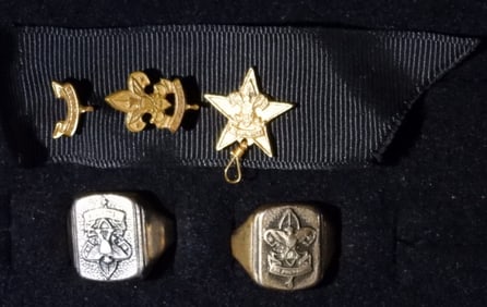 Lot Of Boy Scouts Pins & Rings