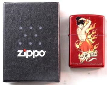 Bettie Page Devil Tattoo Zippo 2012, Sealed