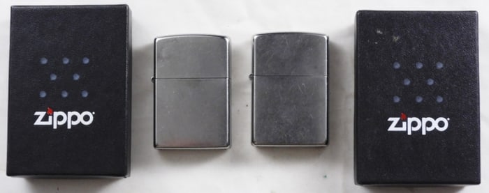 (2) 2015 Blank Zippo Lighters, Unfired