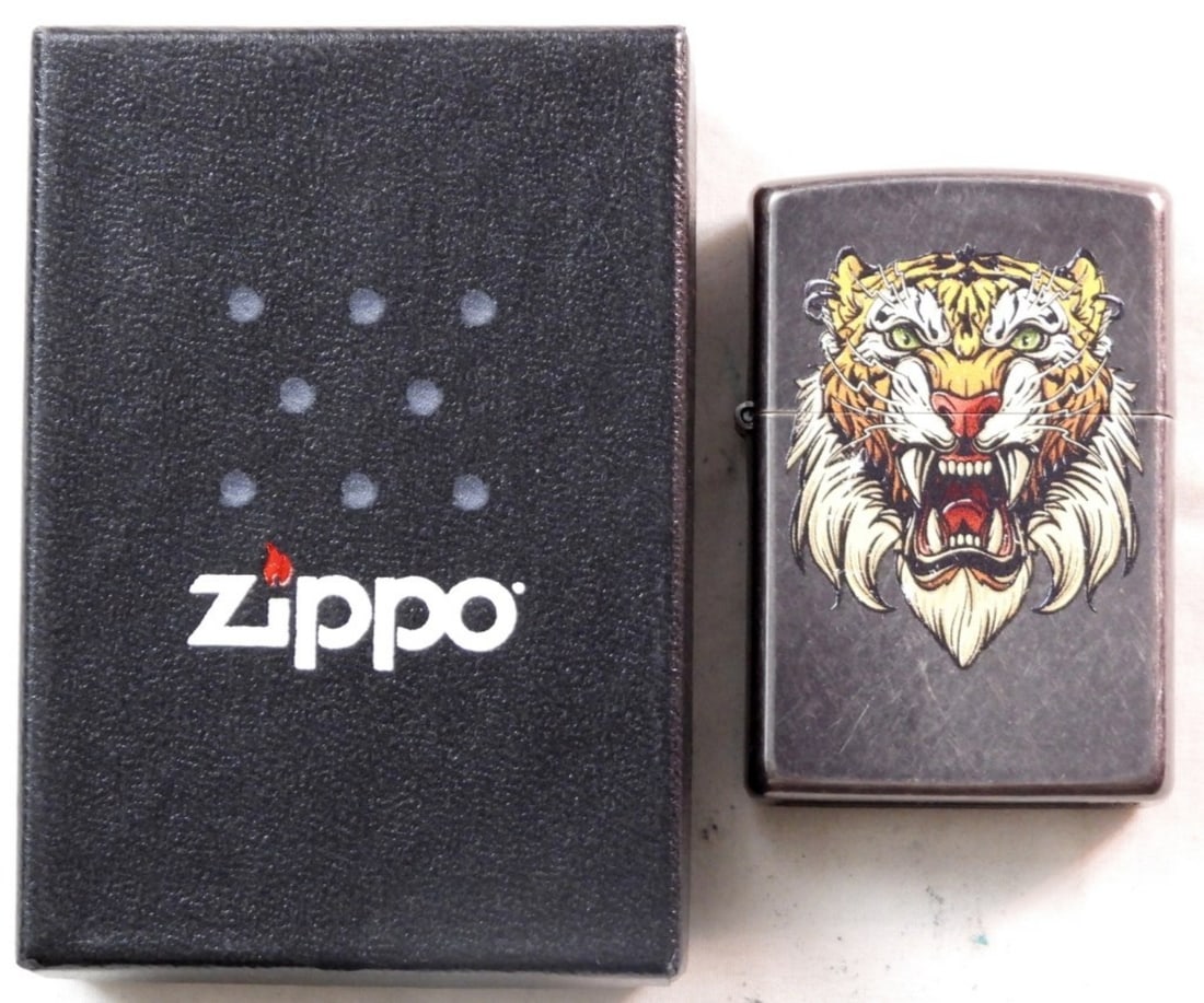 Tiger Head Zippo 2020, Sealed: Sealed, 2020. In a box