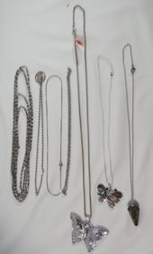 (7) Silver-Tone Necklaces