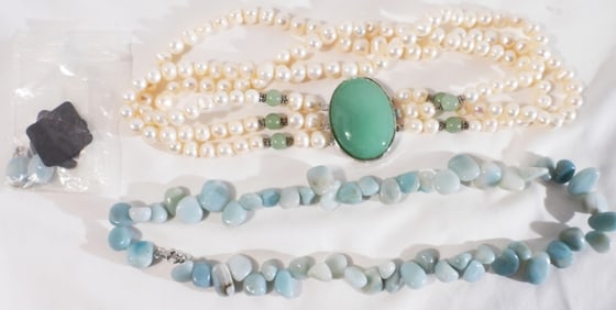 (2) Necklaces & One Pair Of Earrings